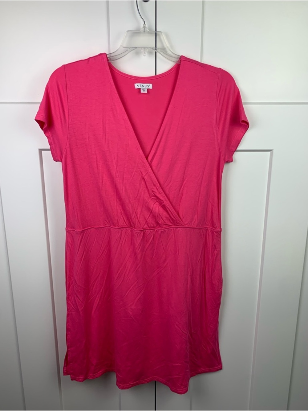 Venus SMALL Faux Wrap Dress Beach Pink Casual Vacation